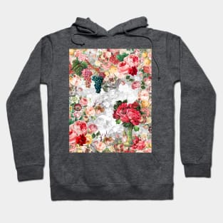 Elegant Vintage flowers and roses shabby chic grey Hoodie